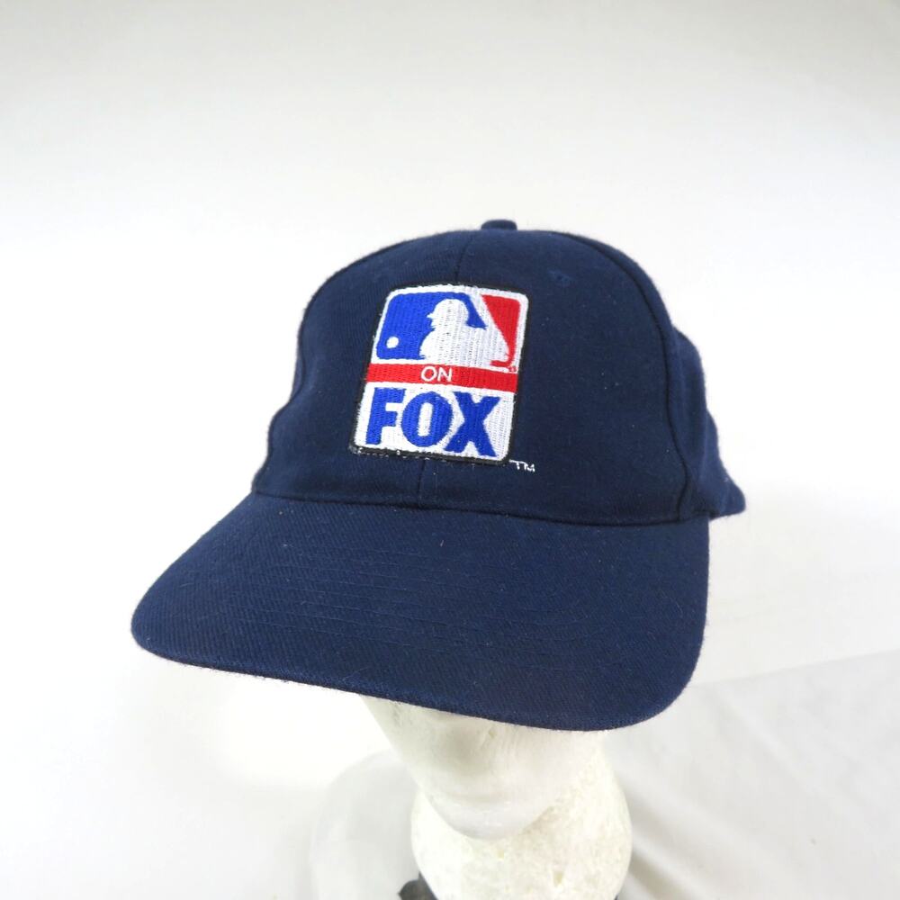 Fox Sport MLB Baseball Hat Blue Red White One Size Made in USA Snapback KC Brand